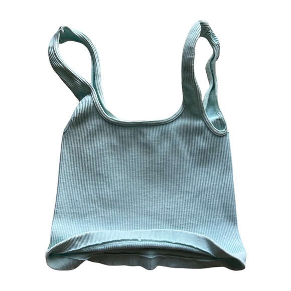 •SOLD• Free People Happiness Runs Square Neck Crop Top in Iced Mint Size XS/S - Picture 3 of 6